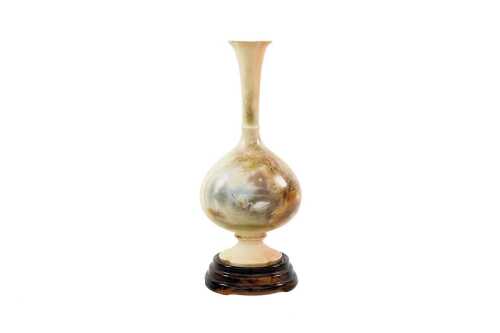 Antique Royal Worcester hand painted porcelain vase