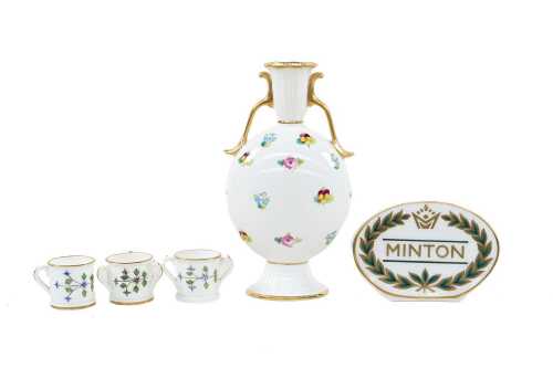 Five Minton porcelain pieces