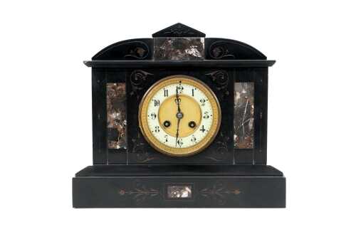 Antique French slate mantel clock