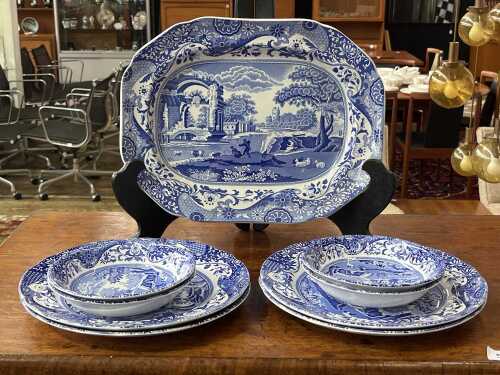 Spode 'Italian' blue and white porcelain dinnerware