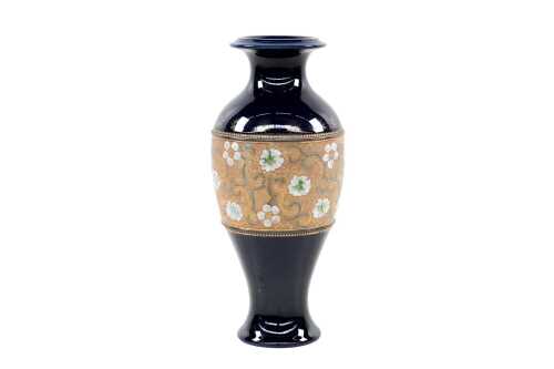 Antique Royal Doulton Lambeth Slater's Patent stoneware vase