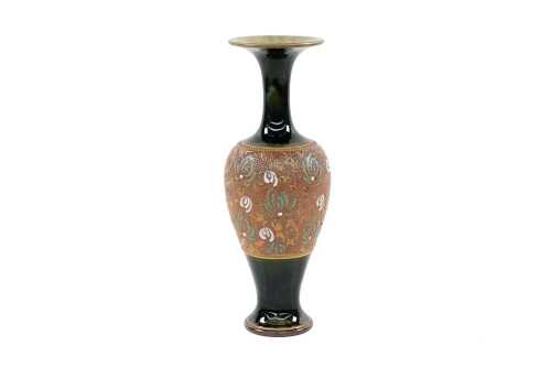 Antique Royal Doulton Lambeth Slater's Patent stoneware vase