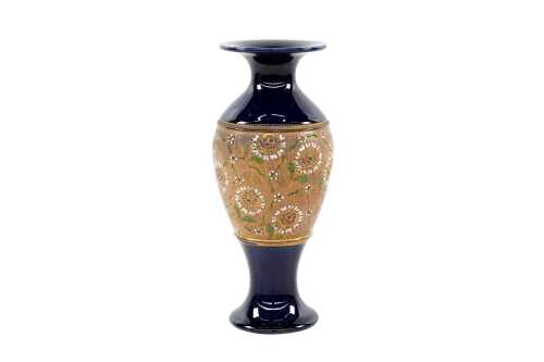 Antique Royal Doulton Lambeth Slater's Patent stoneware vase