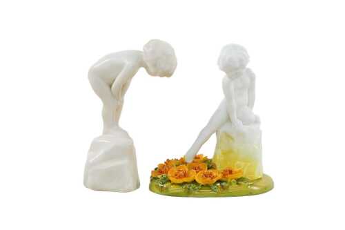 Two Royal Doulton 'Child Study' porcelain figures