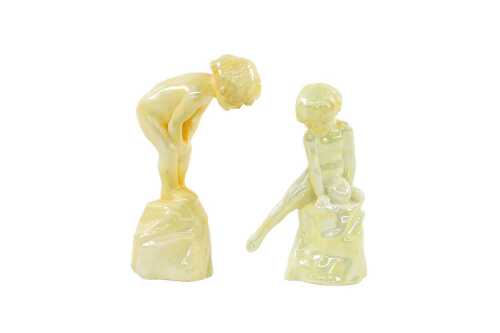Two Royal Doulton lustre porcelain figures