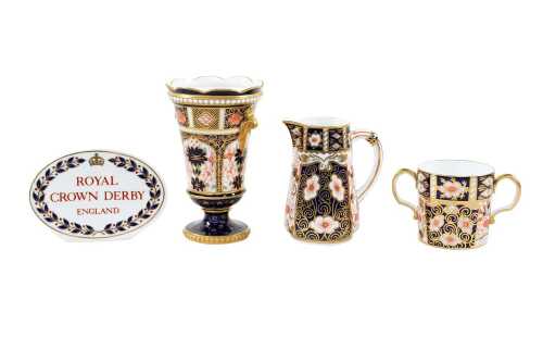 Four Royal Crown Derby porcelain pieces