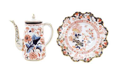 Two Royal Crown Derby antique Imari porcelain pieces