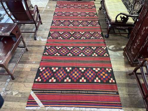 Persian Kilim hand woven wool rug