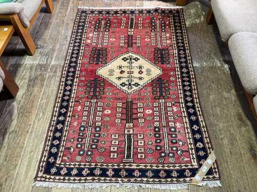 Persian Yalameh hand-knotted wool rug