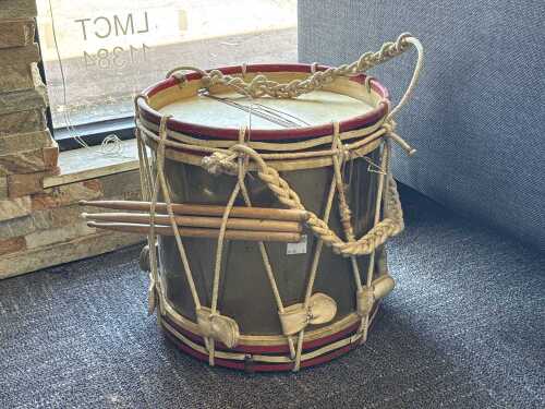 Antique British military marching drum