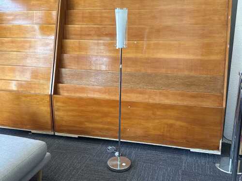 Modern chrome and glass floor lamp