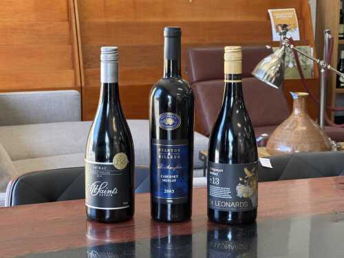 Three assorted Australian red wines