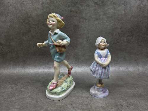 Two Royal Worcester porcelain figures