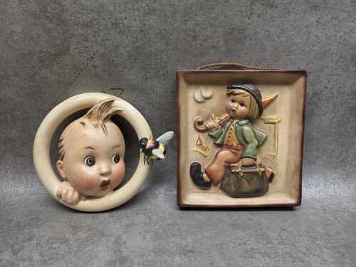 Two cute child-themed Goebbels porcelain wall plaques