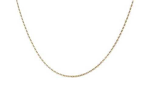 A trace link necklace in 10 carat yellow gold