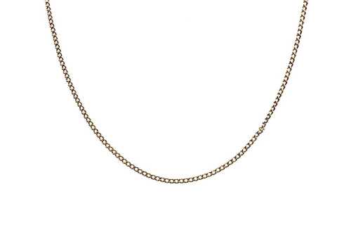 A curb link necklace in 9 carat yellow gold