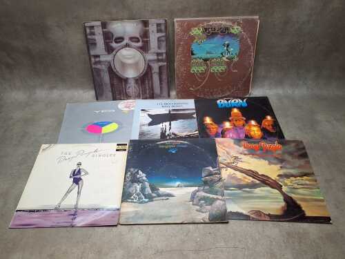 Eight Prog and Heavy Rock vinyl records