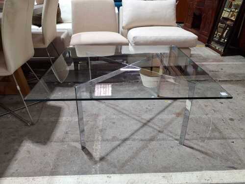 Glass top coffee table