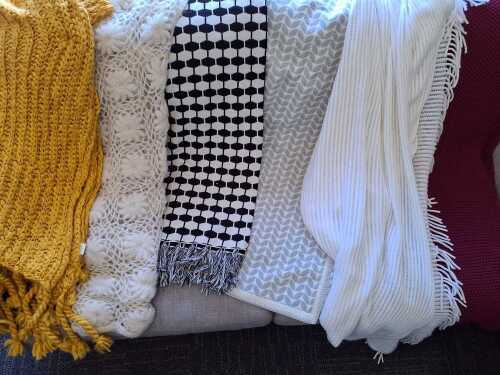 Six throw blankets