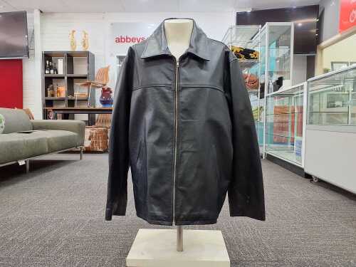 The Australian Collection black leather jacket