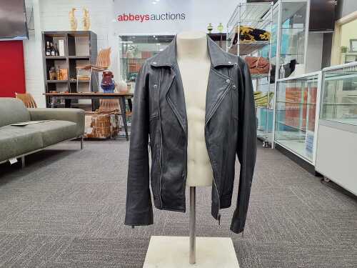 Bolognaro black leather biker jacket