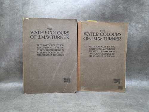 Two copies of The Water-Colours of J.M.W. Turner published by The Studio, 1909