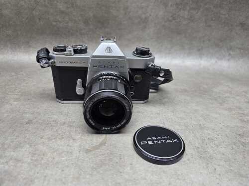 Pentax Spotmatic F SLR film camera with Pentax and Sigma lenses