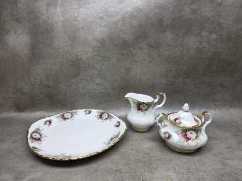 Three Royal Albert 'Celebration' porcelain pieces