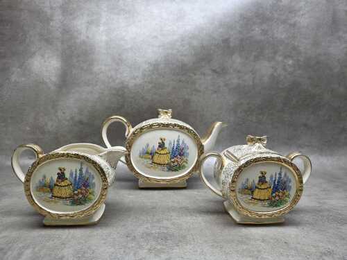 Sadler porcelain three piece tea service