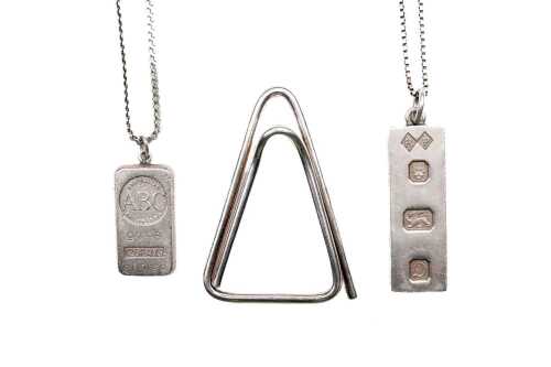 Collection of jewellery in sterling silver