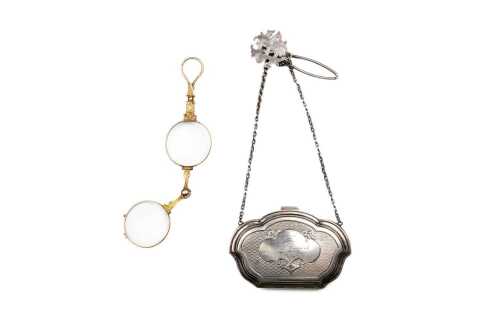 Two antique items in rolled gold and silver tone metal