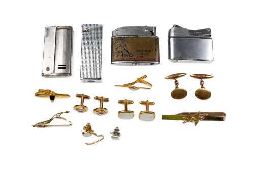 Four lighters and men's jewellery