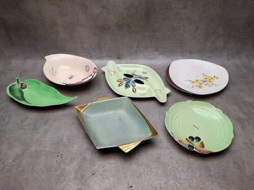 Six Carlton Ware ceramic plates and dishes