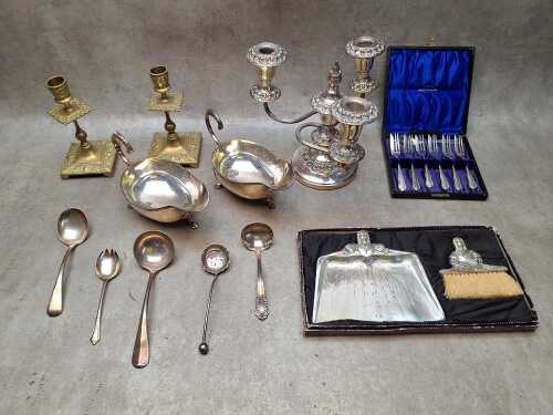 Metalware, including silver plate and brass