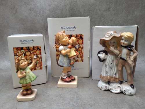 Porcelain and figures, mostly in original boxes