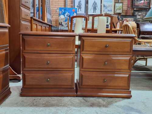 Pair of Berryman Furniture timber bedside tables