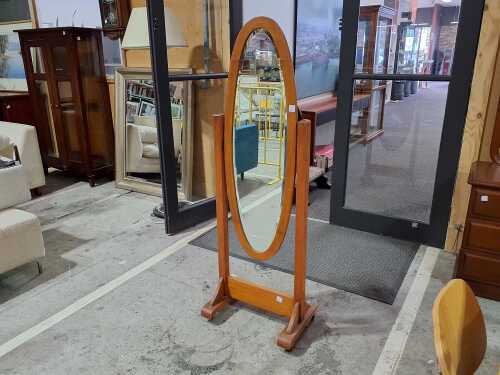 Timber cheval mirror