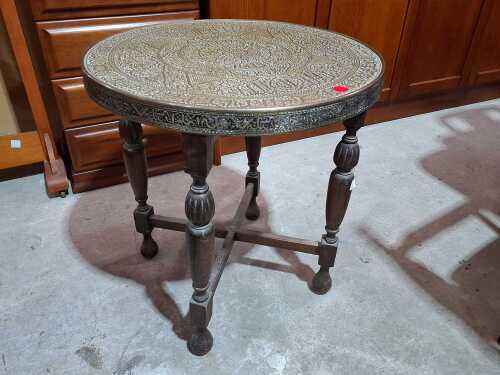 Copper top occasional table