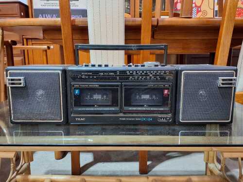 Teac tape player with integrated speakers