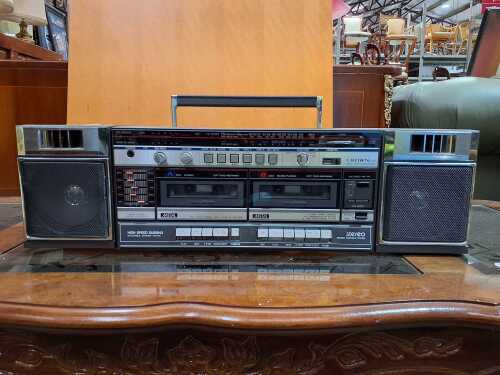 Retro Crown portable cassette recorder boombox