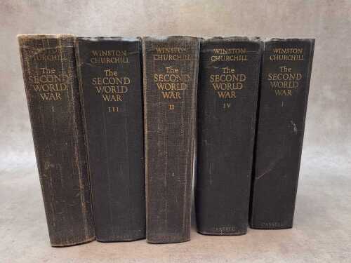 Five voulmes of Winston Churchill The Second World War, second Australian Edition