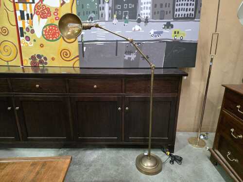 Bronze folding standard lamp