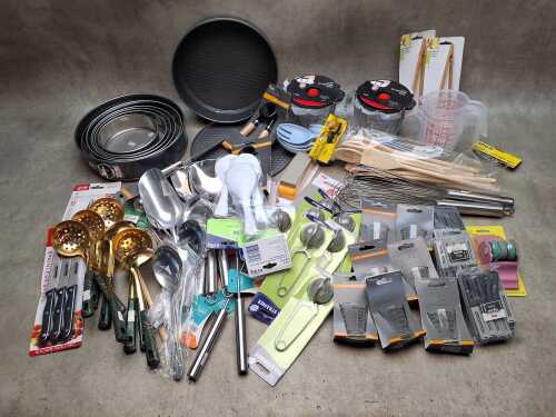 Cooking utensils and baking items. NEW STOCK