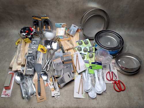 Cooking utensils and baking items. NEW STOCK