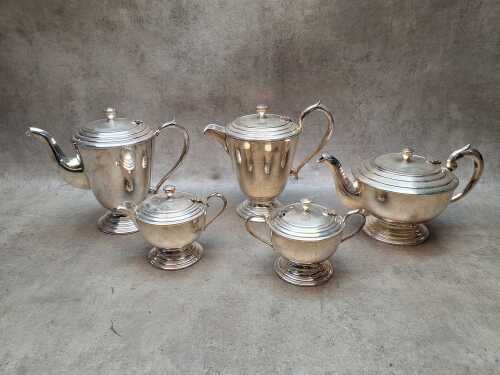 Silcraft Melbourne silver-plated Art Deco tea and coffee service