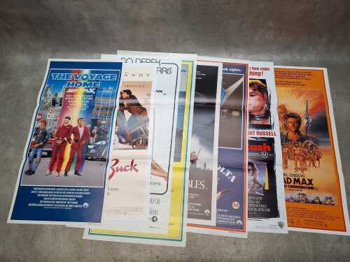 Eight movie posters, including Star Trek: The Voyage Home