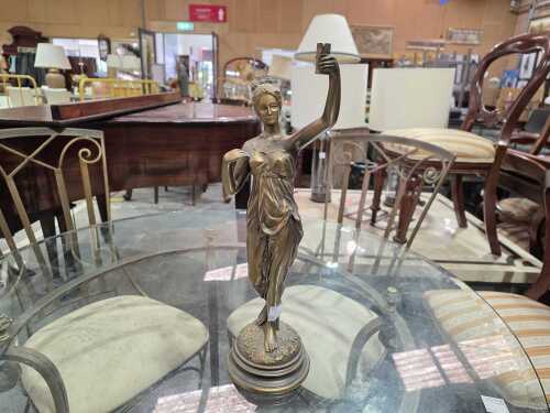 Art Nouveau bronzed resin figure