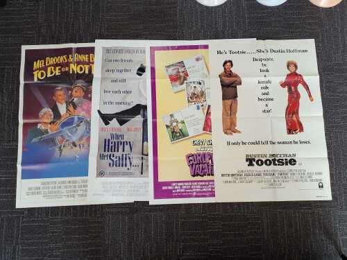 Four LARGE movie posters, including Tootsie