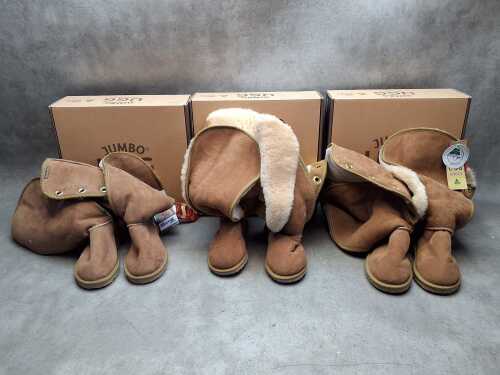 Three NEW Jumbo Ugg boots Made in Australia size 4-4