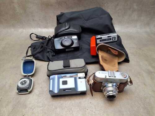 Four film cameras including Voigtlander